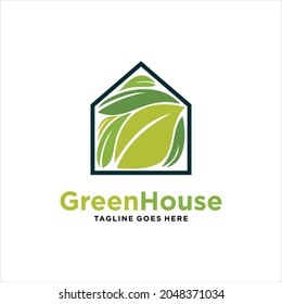 Green House logo Design vector, Nature House Logo. it's good for symbolize a property or housing business
