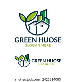 green house logo design vector illustration