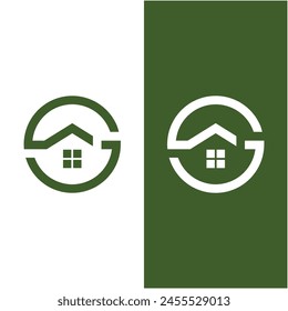 Plantilla de Vector de diseño de logotipo de casa verde. Perfecto para empresas, guarderías u organizaciones respetuosas con el medio ambiente y centradas en la sostenibilidad y el crecimiento.