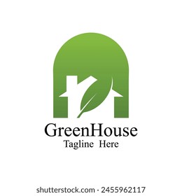 green house logo design vector template. Perfect for environmentally conscious businesses, nurseries, or organizations focused on sustainability and growth.