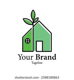 green house logo design vector illustration