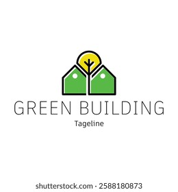 green house logo design vector illustration