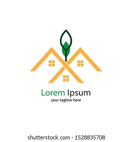 green house logo icon vector template
