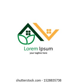 green house logo icon vector template
