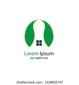 green house logo icon vector template
