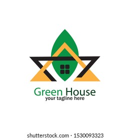 green house logo icon vector template
