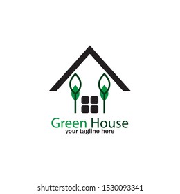 green house logo icon vector template
