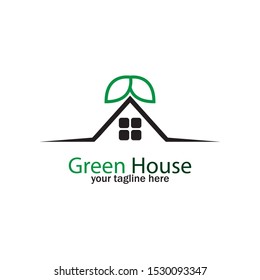 green house logo icon vector template
