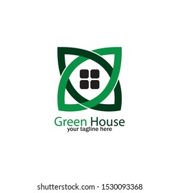 green house logo icon vector template
