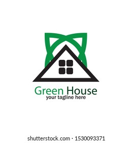 green house logo icon vector template

