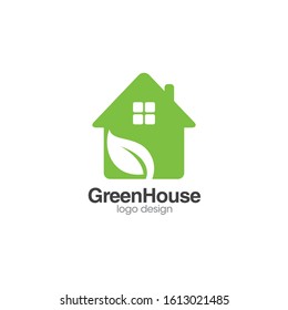 Green House Logo and Icon Vector Template