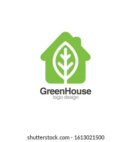 Green House Logo and Icon Vector Template