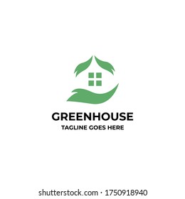 green house logo icon vector template