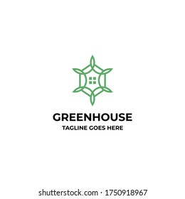 green house logo icon vector template