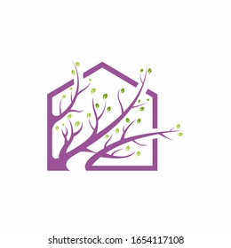 Green House Logo, Simple, clean and unique real estate