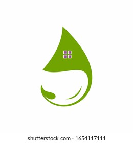 Green House Logo, Simple, clean and unique real estate