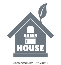 Green house logo. Simple illustration of green house vector logo for web