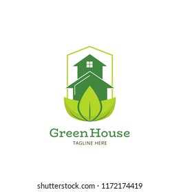 Green House Logo Template