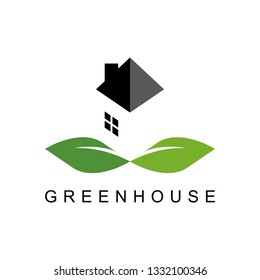 Green house logo template