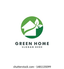 green house logo template design - vector