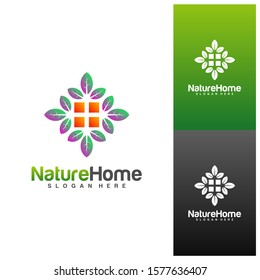 Green House Logo Template Design Vector. Nature Home Logo Concept. Icon Symbol