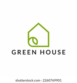 Ilustración de vectores de diseño de plantillas de logotipo de la Casa Verde