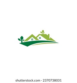 Green House Logo Template. Real Estate Logo