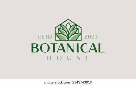 Green House Logo Template. Universal creative premium symbol. Vector illustration. Creative Minimal design template. Symbol for Corporate Business Identity