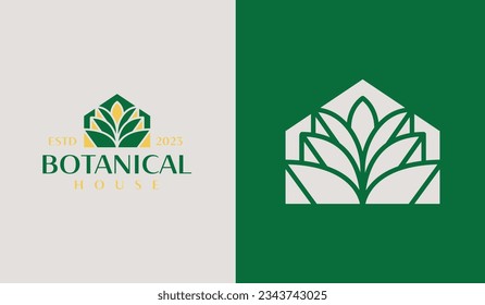 Green House Logo Template. Universal creative premium symbol. Vector illustration. Creative Minimal design template. Symbol for Corporate Business Identity