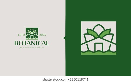 Green House Logo Template. Universal creative premium symbol. Vector illustration. Creative Minimal design template. Symbol for Corporate Business Identity