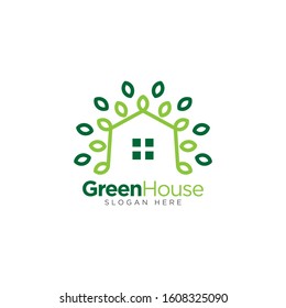 Green House logo template vector illustration, Real Estate Logo