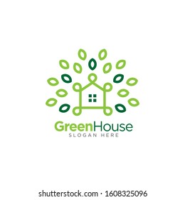 Green House logo template vector illustration, Real Estate Logo