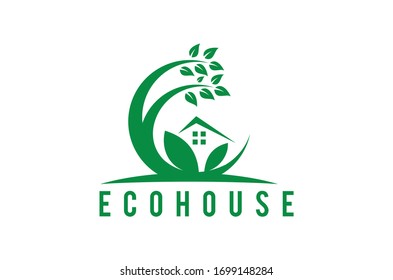 Green house logo templates.Home, housing, ecological materials, safe environmental. Logo design idea.