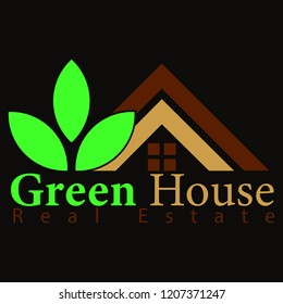Green House Logo Vector