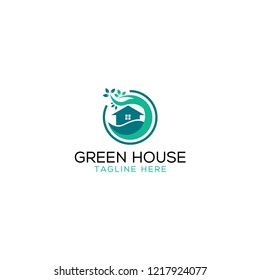 Green House Logo Vector