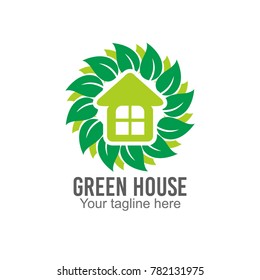 Green House Logo Vector