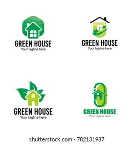 Green House Logo Vector