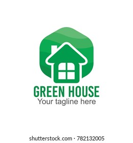 Green House Logo Vector