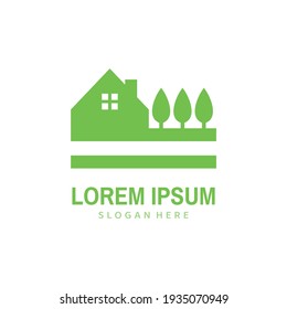 Green House Logo. Vector Design.