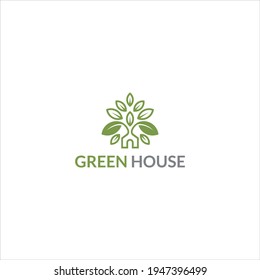 green house logo vector design