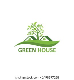 Green Leaf House Logo Design Vector Stock Vector (Royalty Free) 1891762261