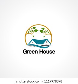 green house logo vector, icon ,element, and template