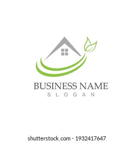 green house logo vector illustration template design
