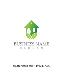 green house logo vector illustration template design
