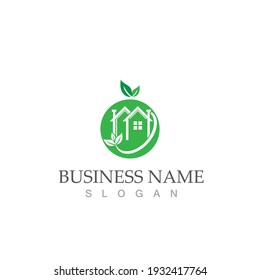 green house logo vector illustration template design