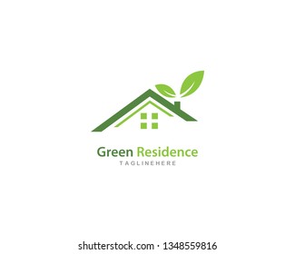 Green House logo vector template