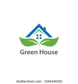Green House logo vector template