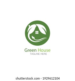 Green House logo vector template