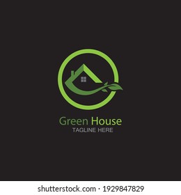 Green House logo vector template