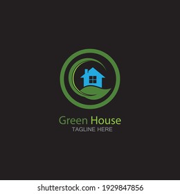 Green House logo vector template